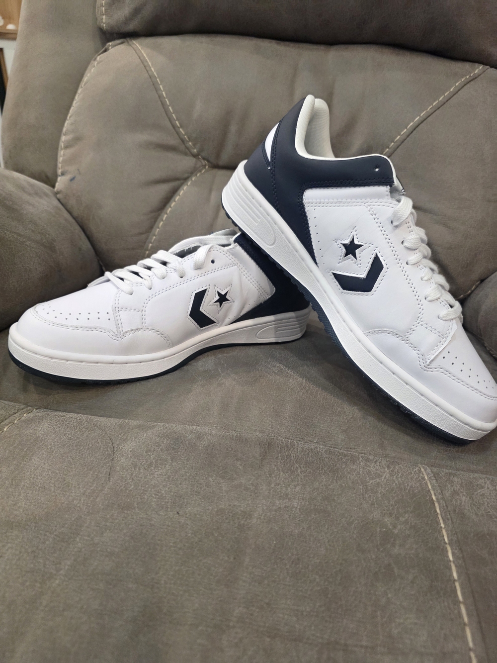Converse Weapon Low sneakers in the "White Into The Void" colorway.